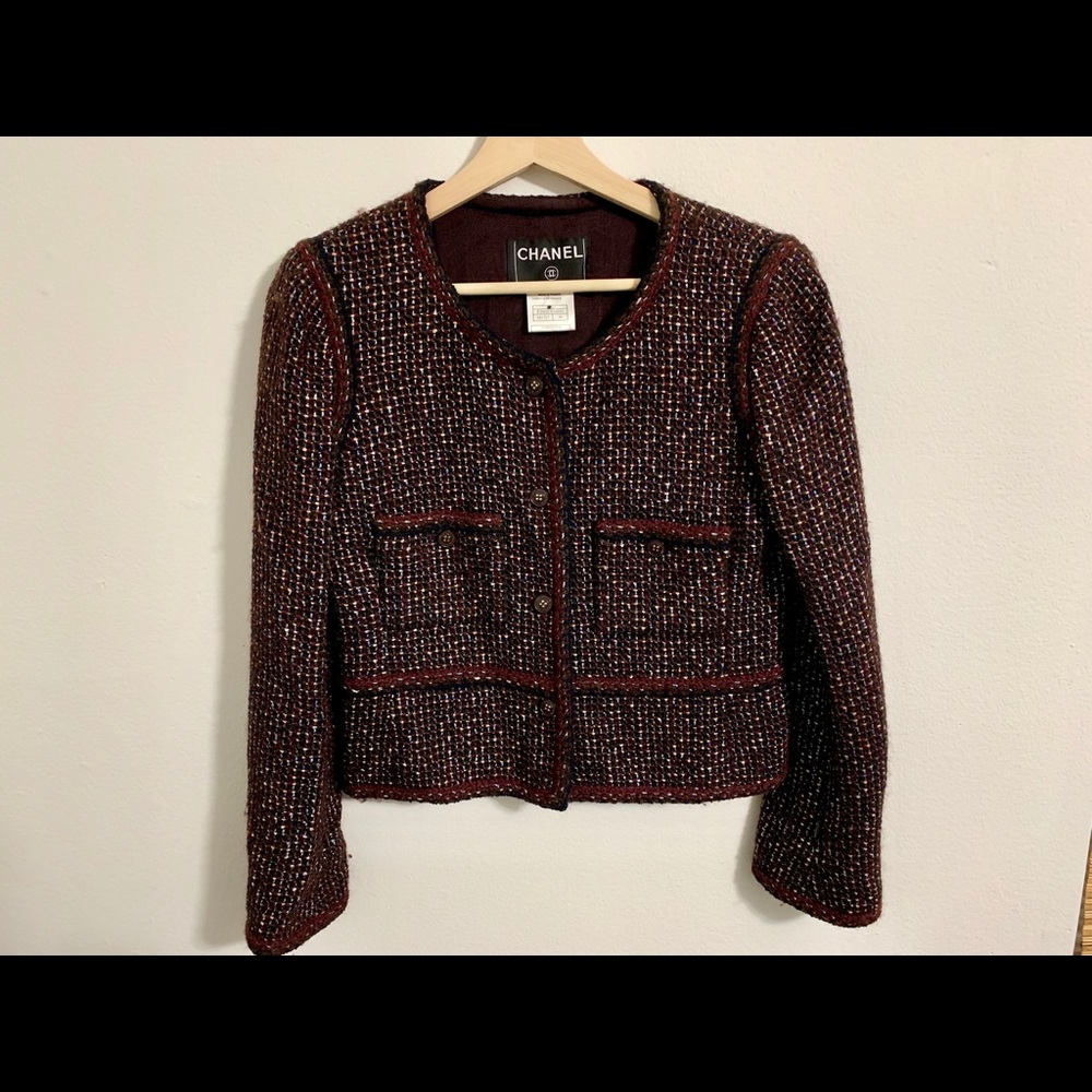CHANEL Wool Blazer Jacket Size 38